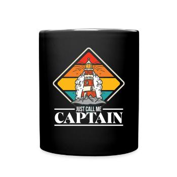 Capitaine Phare Ancre Navire de mer Océan - Mug uni - noir - Devant