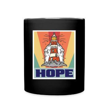Be Light Lighthouse Anchor Sea Nautical Ocean Cape - Mug uni - noir - Devant