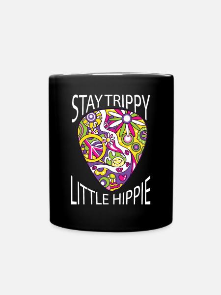 Hippie Peace Love Freedom Peace Sign - Mug uni - noir