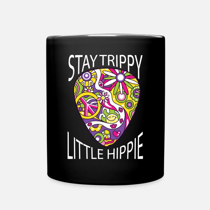 Hippie Peace Love Freedom Peace Sign - Mug uni - noir