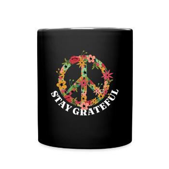 Signe de paix Hippie Amour Paix Liberté Blis - Mug uni - noir - Devant