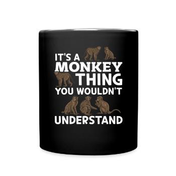 C’est un truc de singe que vous ne comprendriez pas Orangu - Mug uni - noir - Devant