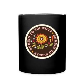 Peace Sign Give Peace a Chance Hippie - Full Colour Mug - black - Front
