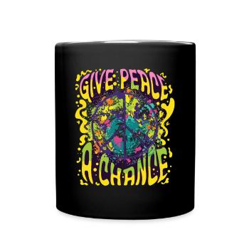 Paix Symbole de Paix Amour Liberté et Bonheur - Mug uni - noir - Devant