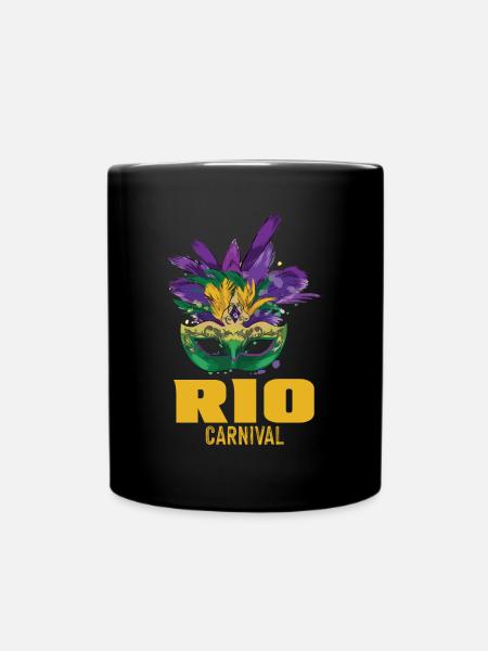 Masque de Carnaval Rio de Janeiro Célébration Brésil Karn - Mug uni - noir