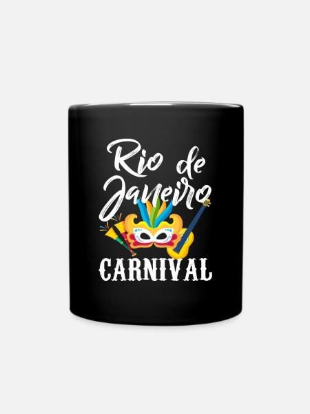 Brasilien Karneval Rio de Janeiro Feier in Brasili - Tasse einfarbig - Schwarz