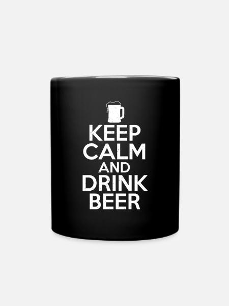 Biertrinker Bier Geschenke - Tasse einfarbig - Schwarz