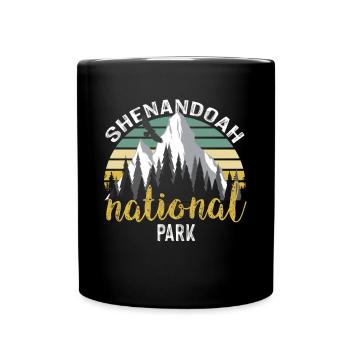 Shenandoah National Park Nature Souvenir Mountains Wall - Full Colour Mug - black - Front