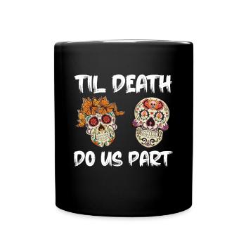 Mean Teacher Zuckerschädel Tag der Toten - Tasse einfarbig - Schwarz - Vorne