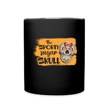 Crâne de sucre Crâne Jour de la mort des morts - Mug uni - noir - Devant