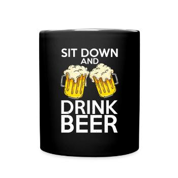 Beer Drinker Beer Gifts - Full Colour Mug - black - Front