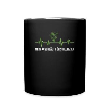 My heart beats for Strelizien heartbeat - Full Colour Mug - black - Front