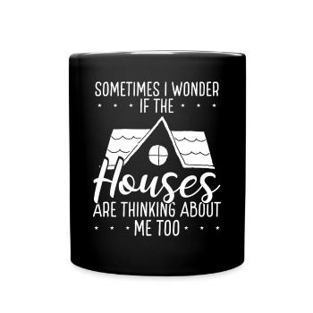 Home Staging Houses thinking about me Stager - Tasse einfarbig - Schwarz - Vorne