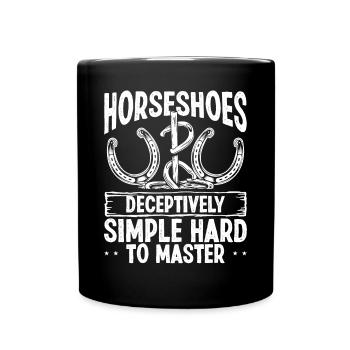 Joueur de lanceur de fer à cheval Lanceur de fer à cheval dur - Mug uni - noir - Devant