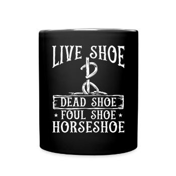 Horseshoe Pitching Game Horseshoe Tosser Thrower - Full Colour Mug - black - Front