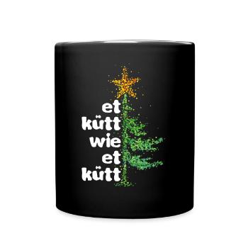 Et Kütt Wie Et Kütt Kölsch Köln Weihnachtsbaum - Tasse einfarbig - Schwarz - Vorne