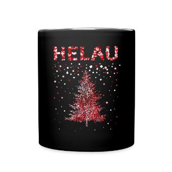 Karneval Fasching Helau Kölner Weihnachtsbaum Xmas - Tasse einfarbig - Schwarz - Vorne