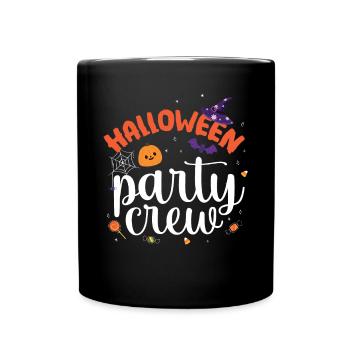 Halloween Party Crew - Tasse einfarbig - Schwarz - Vorne