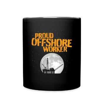 Proud Offshore Worker - Tasse einfarbig - Schwarz - Vorne