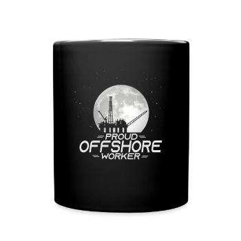 Proud Offshore Worker - Tasse einfarbig - Schwarz - Vorne