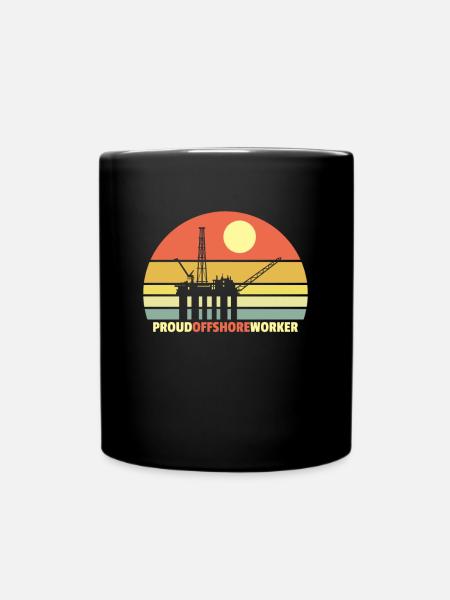 Proud Offshore Worker - Tasse einfarbig - Schwarz