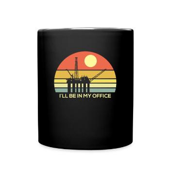 Je serai dans mon bureau - Mug uni - noir - Devant