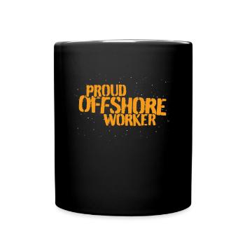 Proud Offshore Worker - Tasse einfarbig - Schwarz - Vorne