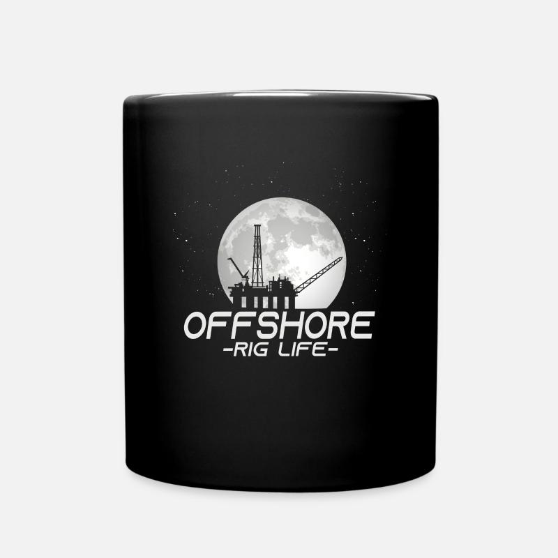 Off Shore Rig Life - Full Colour Mug - black