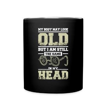 Old but the same in my head - Tasse einfarbig - Schwarz - Vorne