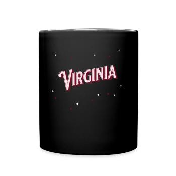 Virginia Namen personalisiert - Tasse einfarbig - Schwarz - Vorne