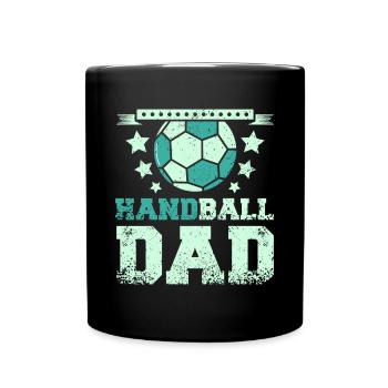 Fête des pères Père Papa Handball Papa - Mug uni - noir - Devant