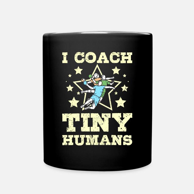 J’entraîne de minuscules humains Handball - Mug uni - noir