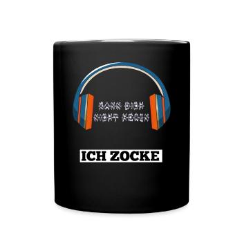 Kann dich nicht hören - Ich zocke - Zocker Headset - Tasse einfarbig - Schwarz - Vorne