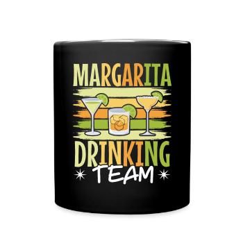 Margarita Drinking Team Alcoholic Drink Cocktail - Full Colour Mug - black - Front