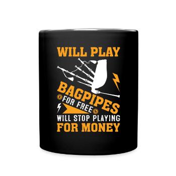 Cornemuses Musicien écossais Bagpipers - Mug uni - noir - Devant