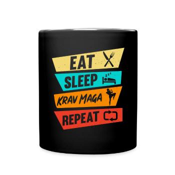 Krav Maga Apparel Israeli Self - Tasse einfarbig - Schwarz - Vorne