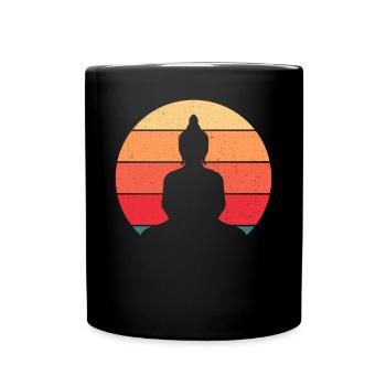 Vintage Buddha Buddhism For Buddhism Enthusiast - Full Colour Mug - black - Front