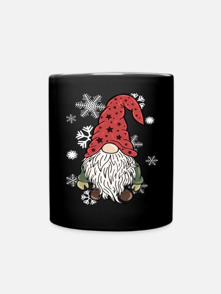 Gnome Elfes de Noël Flocons de neige - Mug uni - noir