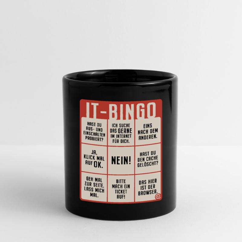 IT Support Bingo Service Desk IT Helpdesk Sysadmin Tasse einfarbig