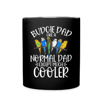 Budgerigar Parakeet Bird Pet Gift - Full Colour Mug - black - Front
