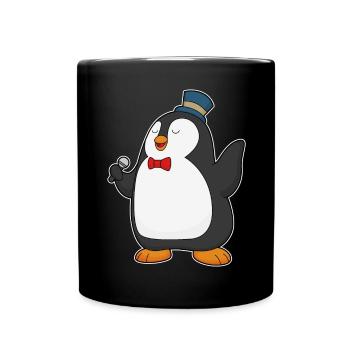 Chant du micro Penguin Singer - Mug uni - noir - Devant