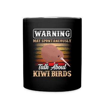 Kiwi Vogel parle spontanément du Kiwi de Nouvelle-Zélande - Mug uni - noir - Devant