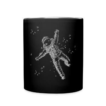 Astronaut in the sky - Full Colour Mug - black - Front