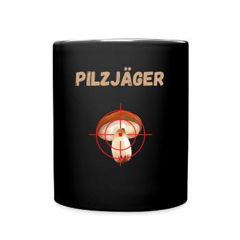 Pilzsammler Idee Pilze Sammeln Pilzjäger - Tasse einfarbig - Schwarz - Vorne