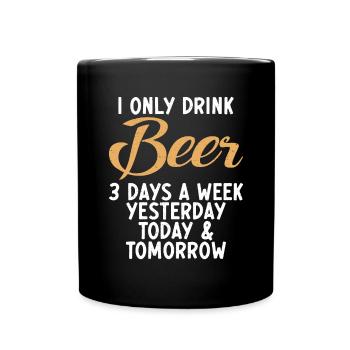 Beer Drinker Beer Gifts - Full Colour Mug - black - Front