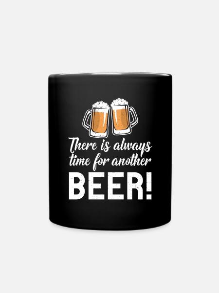 Biertrinker Bier Geschenke - Tasse einfarbig - Schwarz