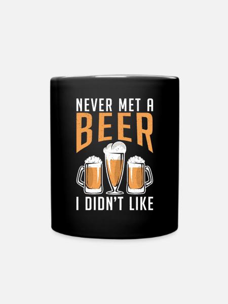 Bier-Trinker-Bier-Geschenke - Tasse einfarbig - Schwarz