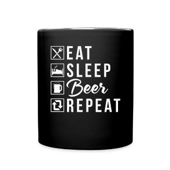 Beer Drinker Beer Gifts - Full Colour Mug - black - Front