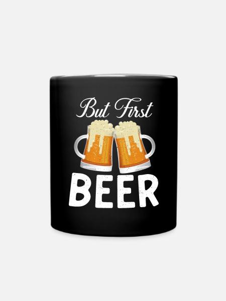 Biertrinker Bier Geschenke - Tasse einfarbig - Schwarz