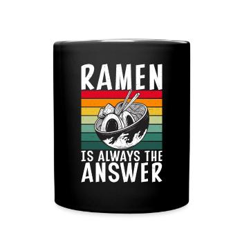 Ramen Liebhaber - Tasse einfarbig - Schwarz - Vorne